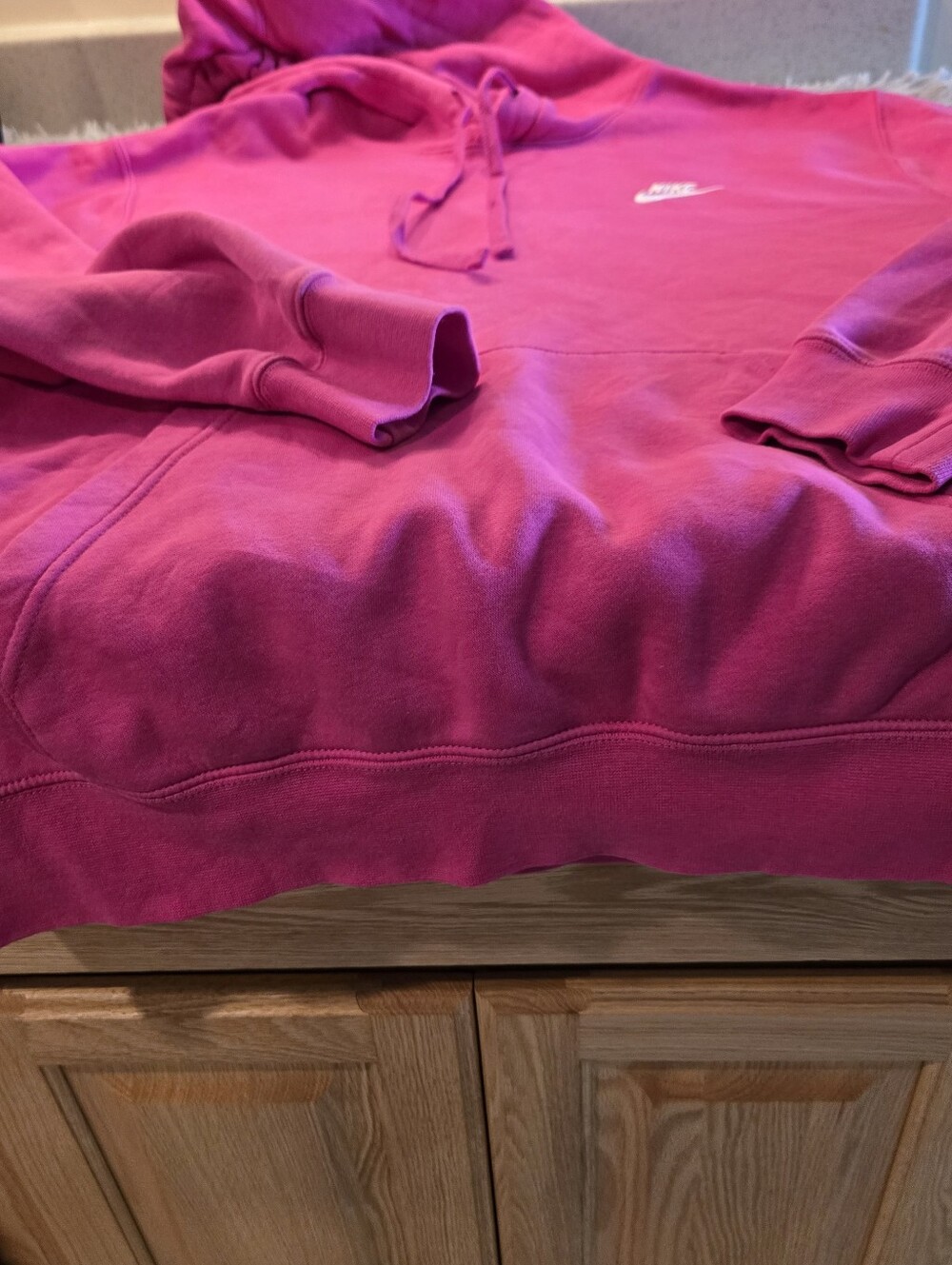 Nike Pink Pullover Hoodie with Swoosh Size Large - Picture 10 of 15